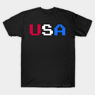 USA 8 Bit l 4th of July T-Shirt T-Shirt